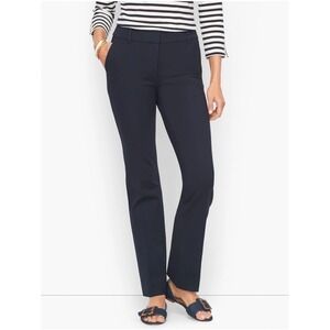 Talbots Soho Pant Women Navy‎ Blue Flat Front Career Dress Pants Classic Work 12